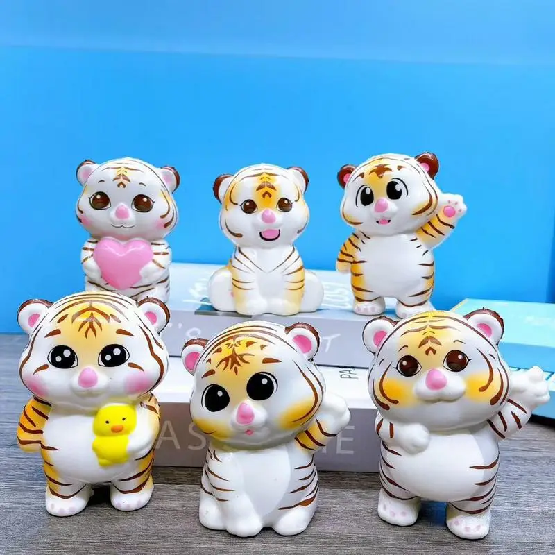 Tiger Stress Relief Toy Stress Relief Stretchy Toy Soft Tiger Squeeze Toy Slow Rebound Cartoon Sensory Toy Puzzle Fidget Toy For