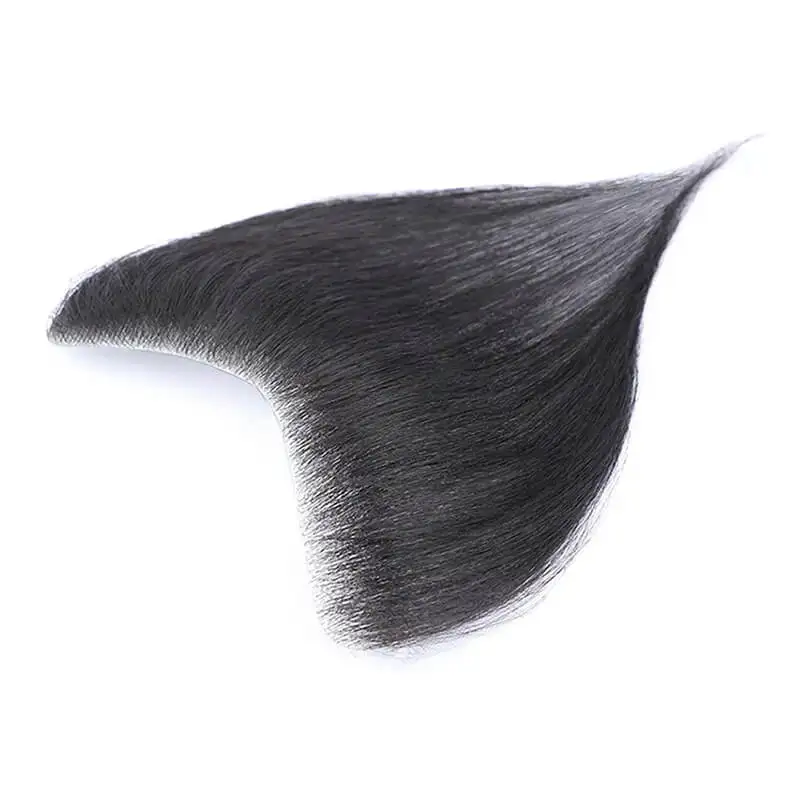 Thin Skin PU Toupee Man Front Hairine V Style Human Hair Wigs For Men 100% Human Hairpiece Systems Realistic Hairline Men Wigs