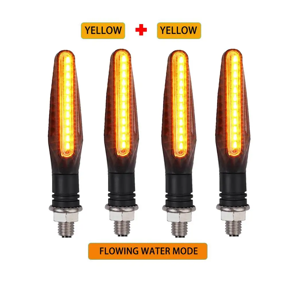 Richtingaanwijzers voor motorfietsen 12V LED multifunctionele waterdichte motorfiets knipperlichten met looplicht en remlichtaccessoires
