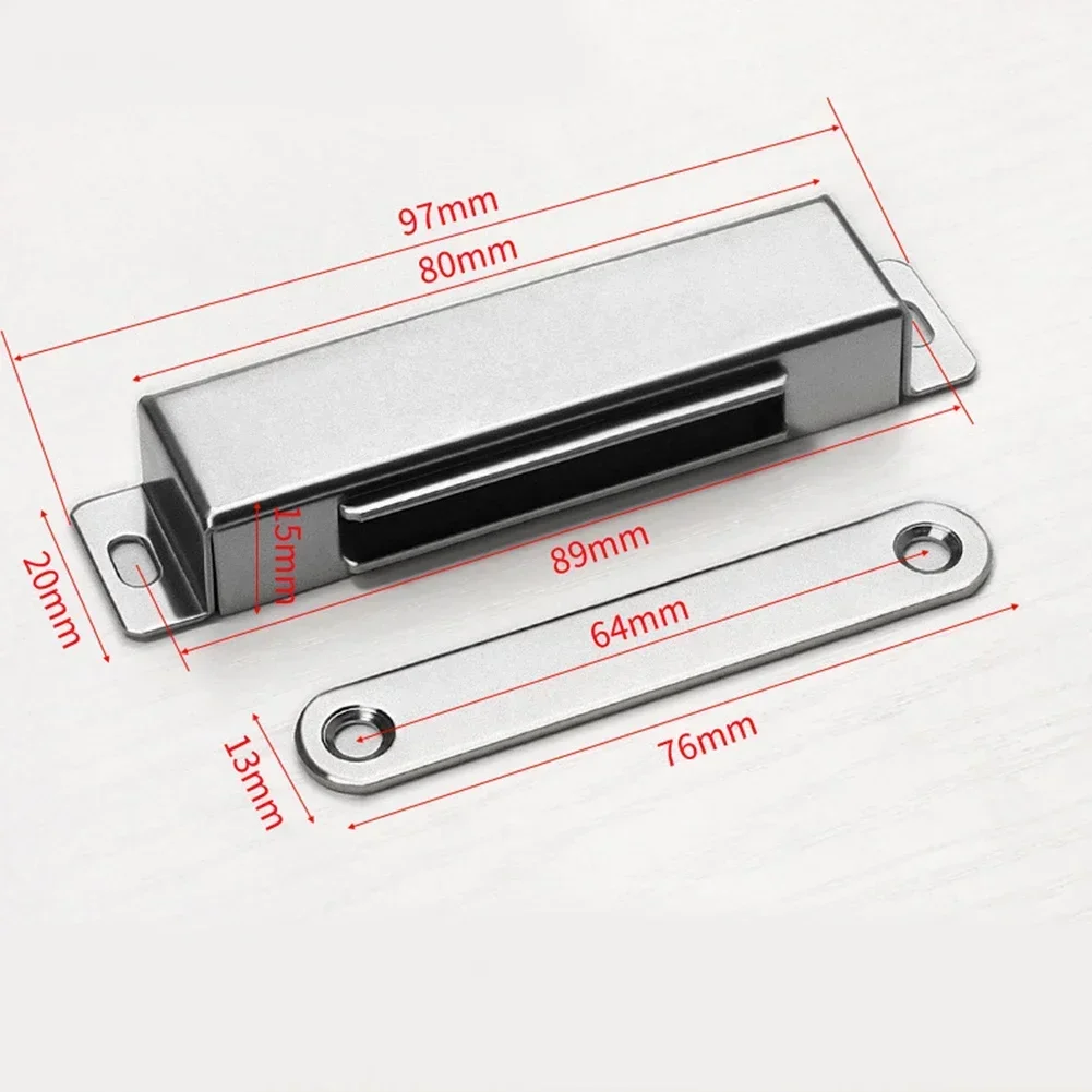 

1pcs 90*20*25mm Magnetic Door Catch Strong Heavy Duty Cupboard Magnets 40KG Kitchen Door 97*20*15mm Cabinet Catches Hardware