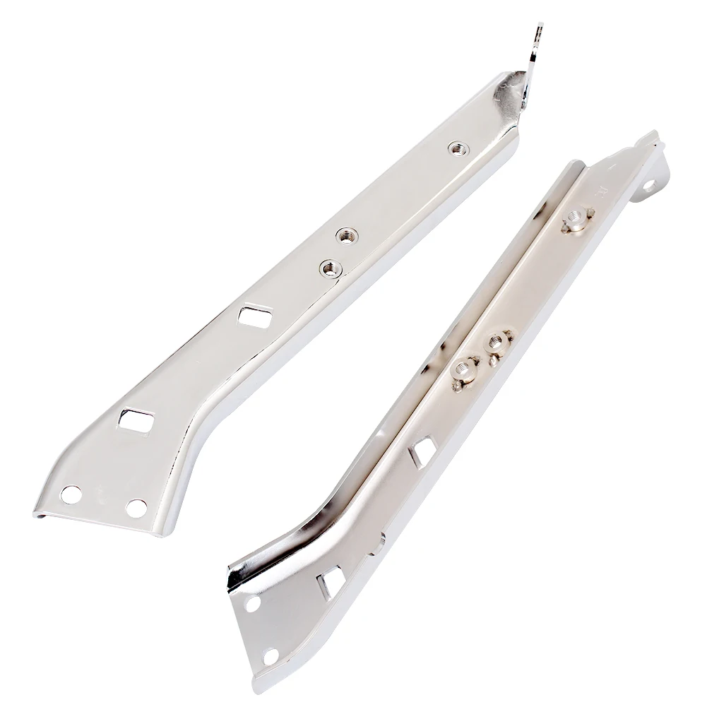 Motorcycle Chrome Drag Heavy Duty Saddlebag Rail Rear Support Brackets Bracket Guards For Harley Touring Electra Glide 1985-2008