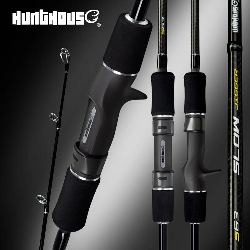 

Hunthouse Casting Slow Jigging Fishing Rod 1.5pcs 1.9m M/ML Lure Weight 180-300g Fuji Parts Carbon Fiber Saltwater Rod Fish