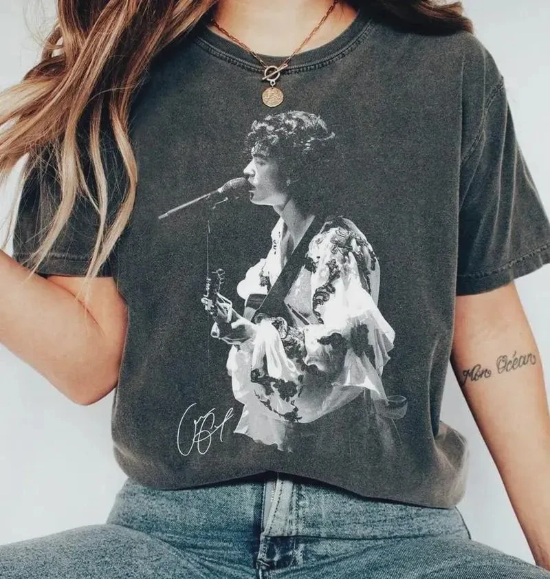 Conan Gray Wishbone Tour 2026 Graphic T Shirt Vintage Washed Oversized Cotton Short Sleeve Unisex Pop Singer Fan Gift Streetwear