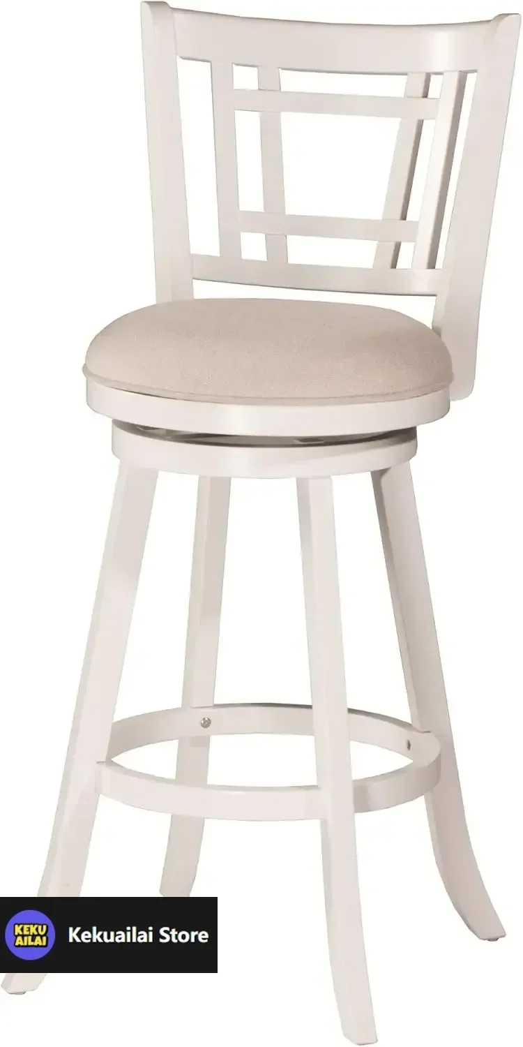 Fairfox Swivel Bar Stool, Barstool, White