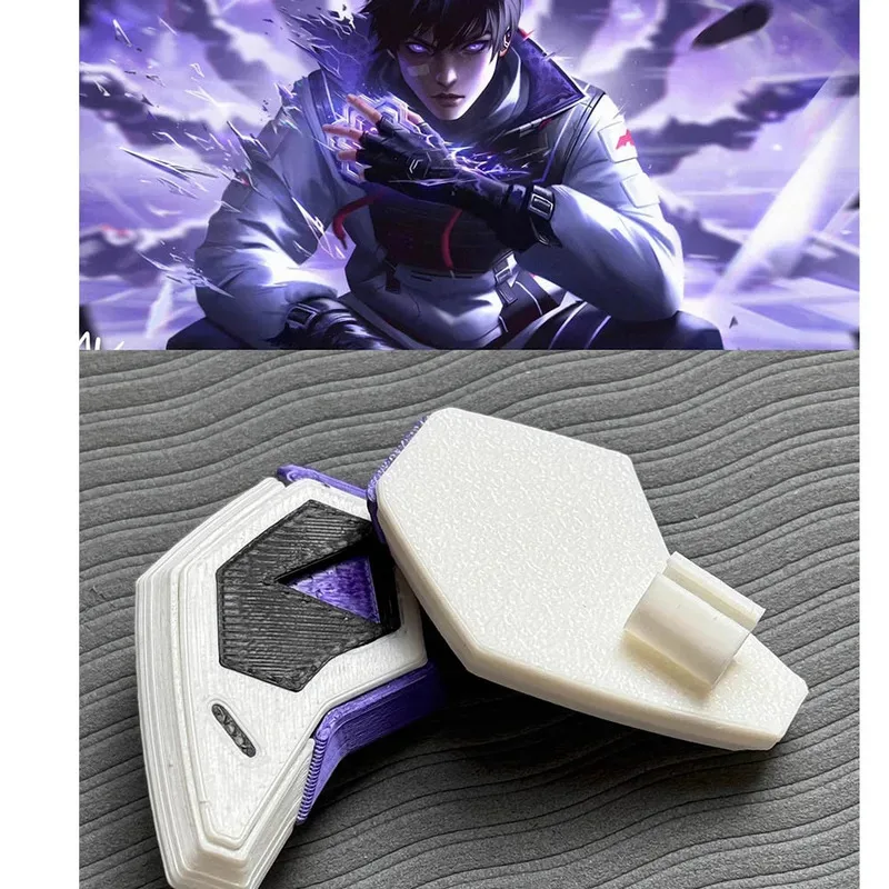 لعبة Valorant Iso تأثيري سماعة غطاء ثلاثية الأبعاد الطباعة سماعات البلاستيك سماعات الأذن الأرجواني سماعات الأذن زي الدعائم الملحقات