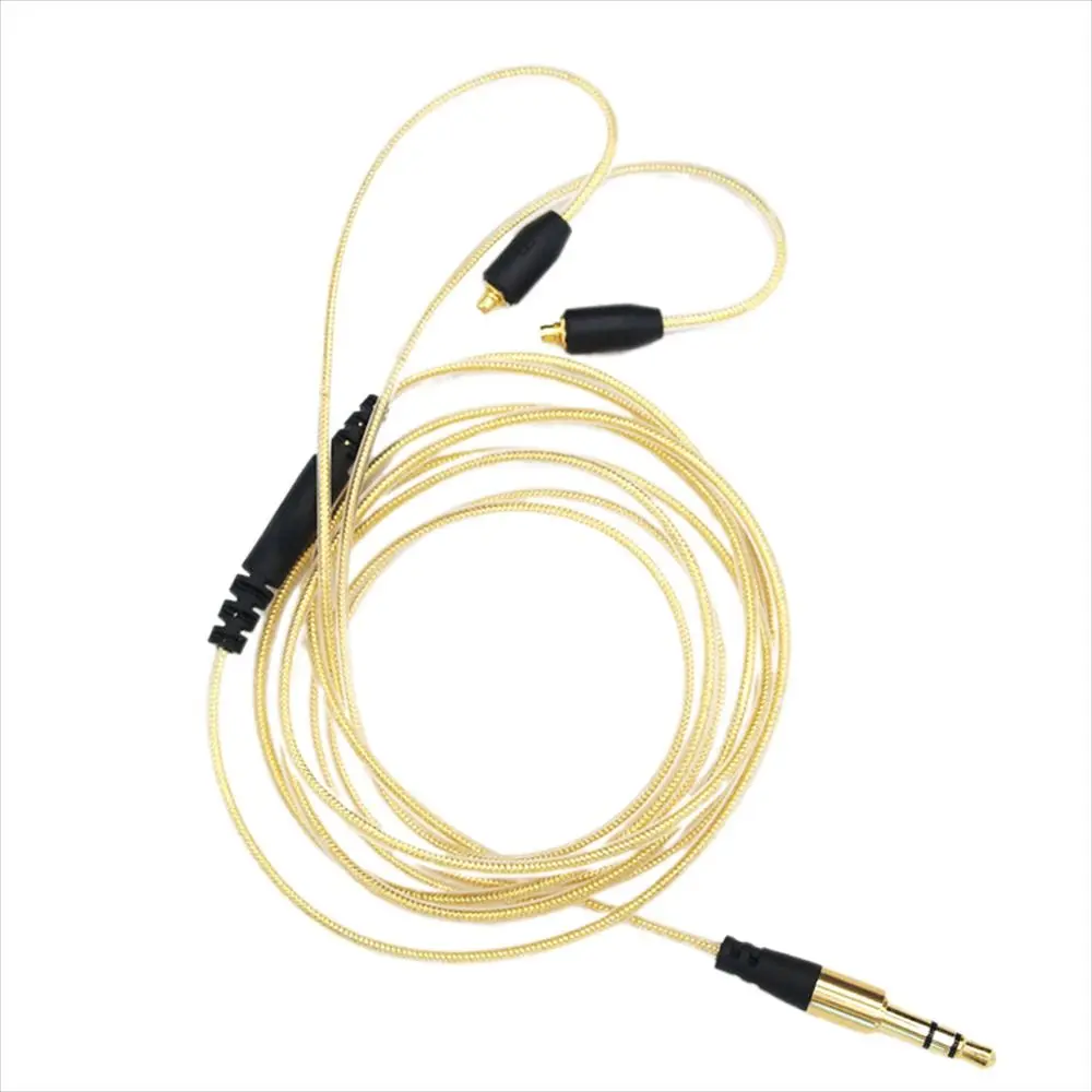 3.5mm MMCX Headphones Cable Grey/Silver/Gold Detachable Earphone Cable Replacement Metal Light-weight MMCX Audio Cable MP3 MP4