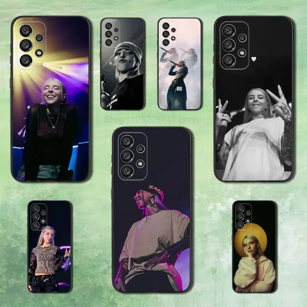

Cute Y-Young M-Miko Singer For Samsung Galaxy A53,31,52,72,41,Note,J7,8,9,5G,22,73,32,71, Soft Black Silicone Case