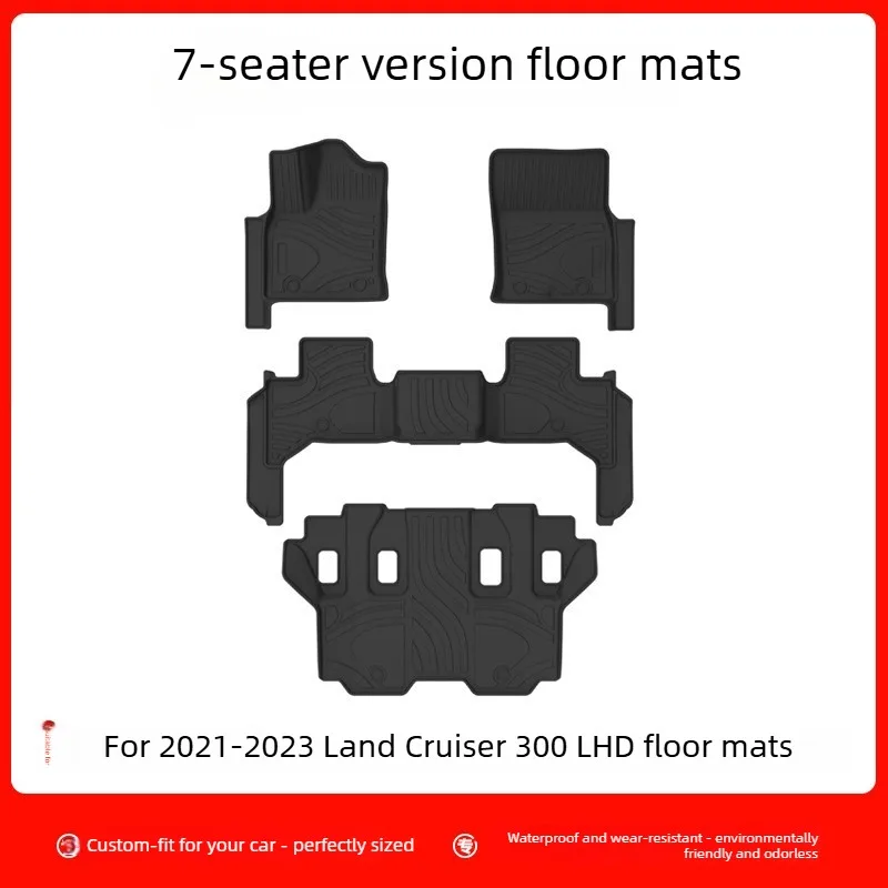 TPE interior floor mats are suitable for Toyota Land Cruiser Prado LC200 LC80 LC95 LC100 LC105 LC200 LC300 carpets.