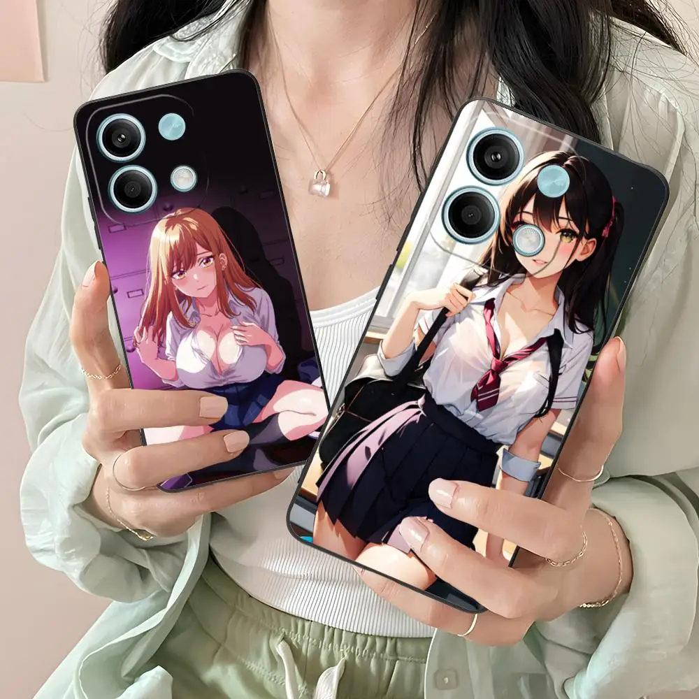 JK زي مدرسي فتاة جراب هاتف ل Xiaomi Redmi ملاحظة 14 13 12 11 S برو زائد 4G 5G الطباعة الملونة واقية غطاء الهاتف الذكي #5