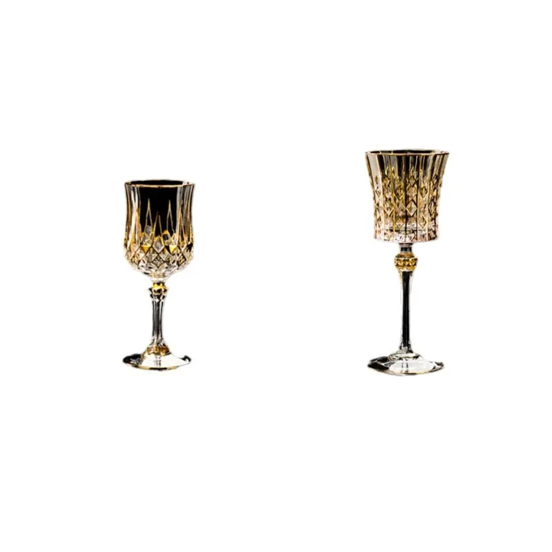 

Hand-painted gold, high-end red wine decanter, crystal glass