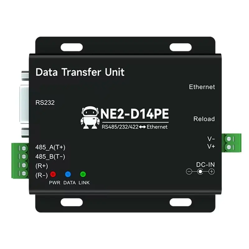 ne2-d14pe-cdsent-rs485-232-422-to-ethernet-serial-server-modbus-gateway-poe-power-signal-isolation-for-tcp-udp-mqtt-http