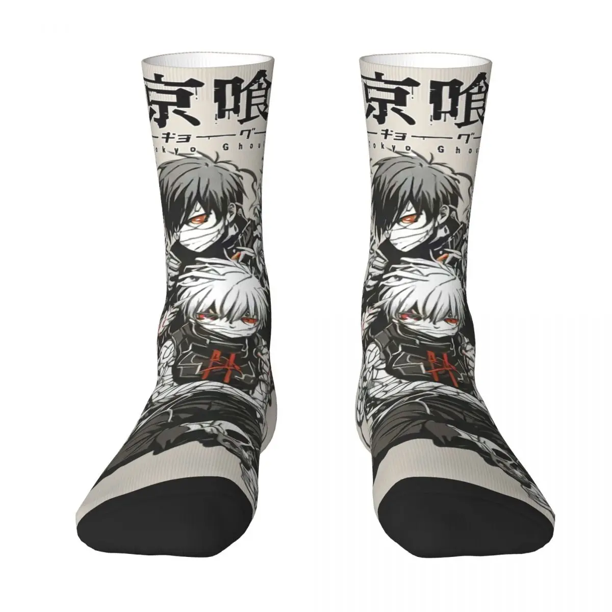 Anime Tokio Ghul gemütliche Unisex-Socken, wind dichte glückliche 3D-Drucksocken, verrückte Streetstyle-Socke