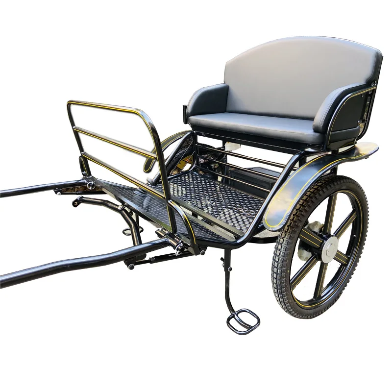 Two-Wheel Marathon Horse Cart/Horse Carriage Steel Material with Air Suspension