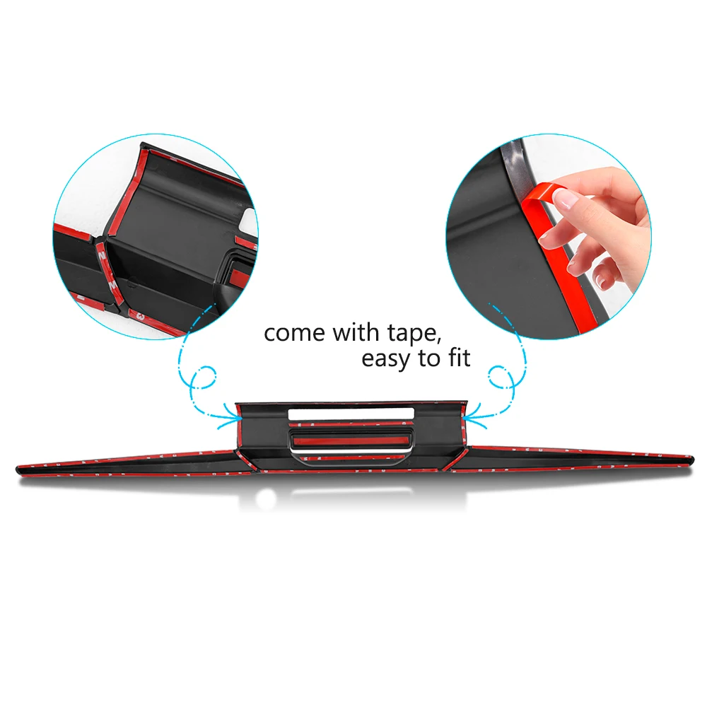 ABS Car Tailgate Cover For Ford Ranger T9 2023 2024 XLT XL XLS Matte Black Rear Door Handle Bowl Trims 4x4 Next Gen  Accessories