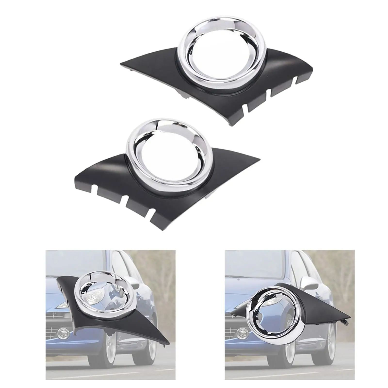 

Front Fog Light Cover Plastic Bezel Stable Car Lamp Frame Replacement for Enhanced Visibility
