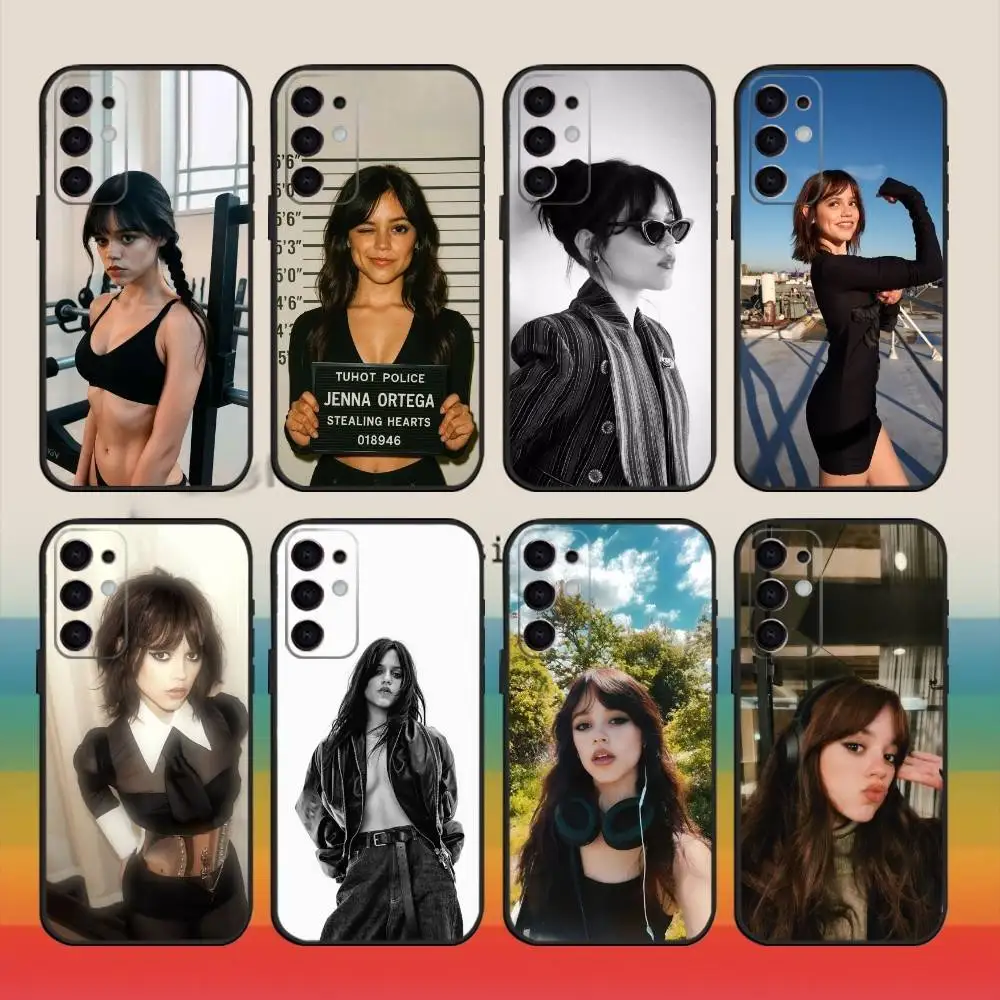 

J-Jenna O-Ortega Actress Phone Case For Samsung S25,S24,S21,S22,S23,S30,Ultra,S20,Plus,Fe,Note,10,9,5G Black Cover