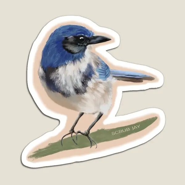 Batı Fırçalama Jay Boyama Mıknatıs Buzdolabı Tutucu Renkli Sevimli Manyetik Çocuk Oyuncak Dekor Komik Çıkartmalar Çocuklar