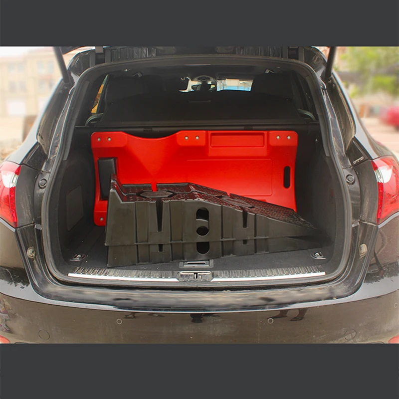 Braket Perawatan Mobil Anti-selip Ramp Plastik Alat Ramp Perawatan Mobil Tangga Pelat Ramp Penggantian Oli 1 Buah