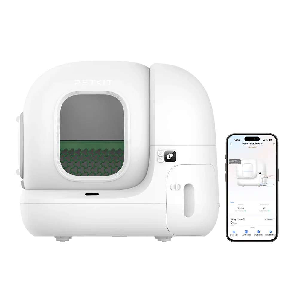 PETKIT PuraMax 2 Automatic Self Cleaning Cat   Box with 2.4GHz Wi-Fi App Control Air Purifier Spray and N50 Odor Eliminator