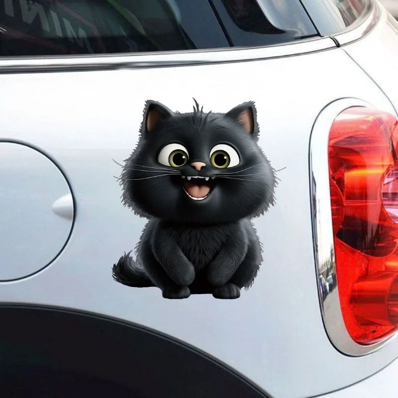 4pcs Cute Kitten Car Sticker Notebook Sticker Decoration Bumper Window External Accessories Waterproof Die Cutting Vinyl Decal