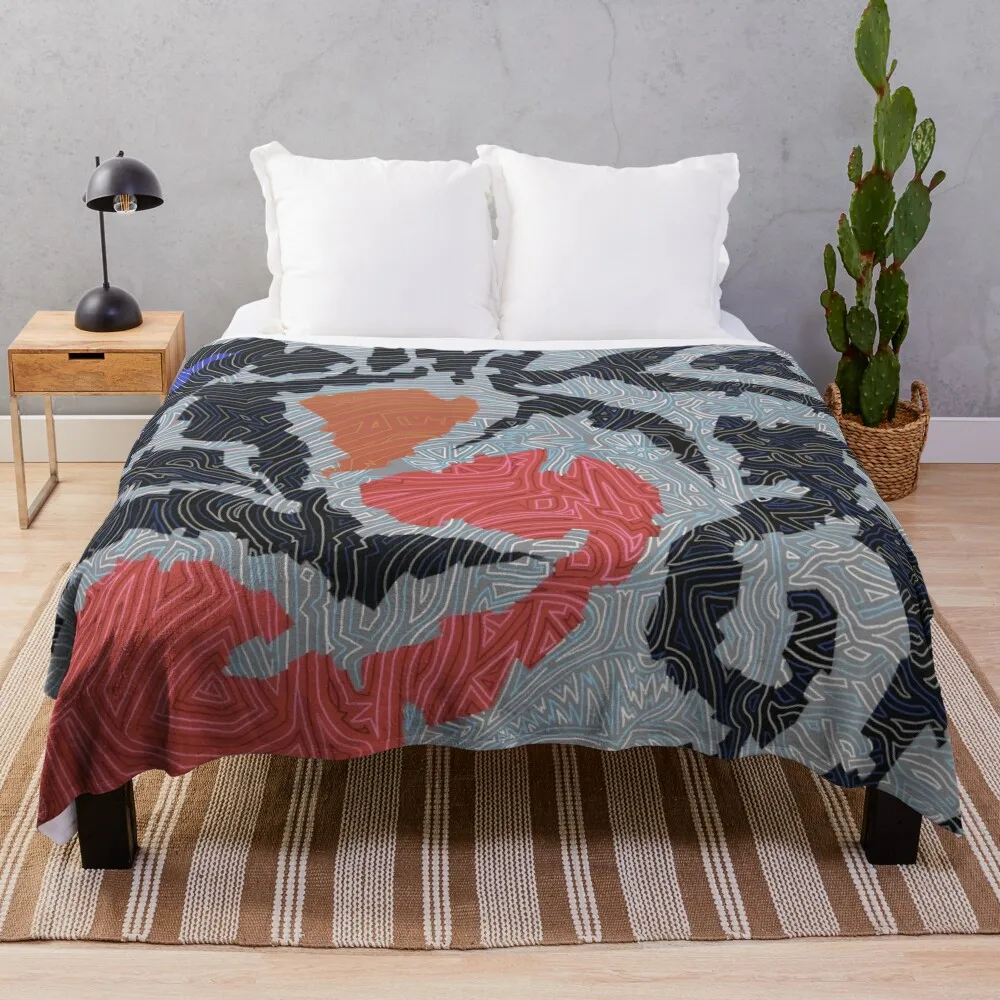 Stream of Consciousness #21 Throw Blanket christmas decoration Bed blankets ands Blankets