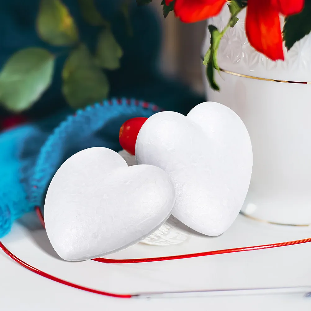 

12Pcs Heart Shape Foams Balls Blank DIY Craft Supplies Wedding Party Decorations Valentine Ornaments Foam Balls for Crafts