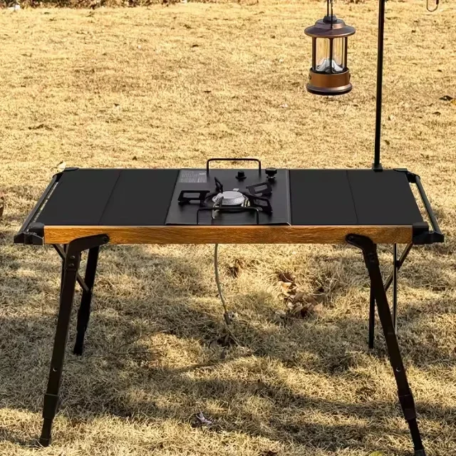 Portable Aluminum Folding Camping Table - Adjustable Outdoor Kitchen IGT