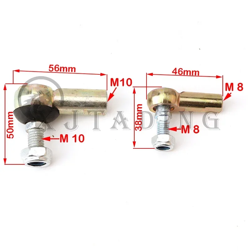 1 Pair M8/M10 Tie Rod End Kits Ball Joint Fit For China 49CC 50CC Electric MINI ATV Go Kart Karting Buggy Quads Bike Parts