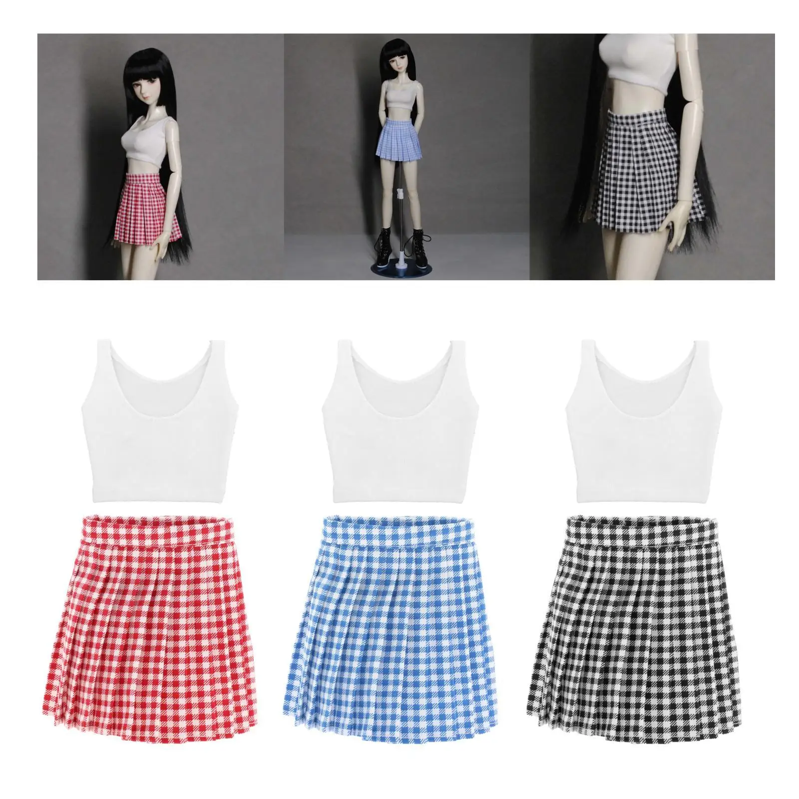 おしゃれな美しい服プリーツスカート布1/3女の子ギフト