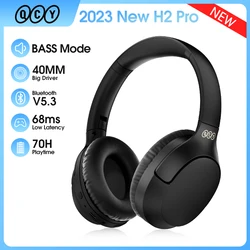 QCY H2 Pro słuchawki bezprzewodowe słuchawki Bluetooth 5.3 BASS HIFI 3D zestaw słuchawkowy Stereo słuchawki douszne do gier