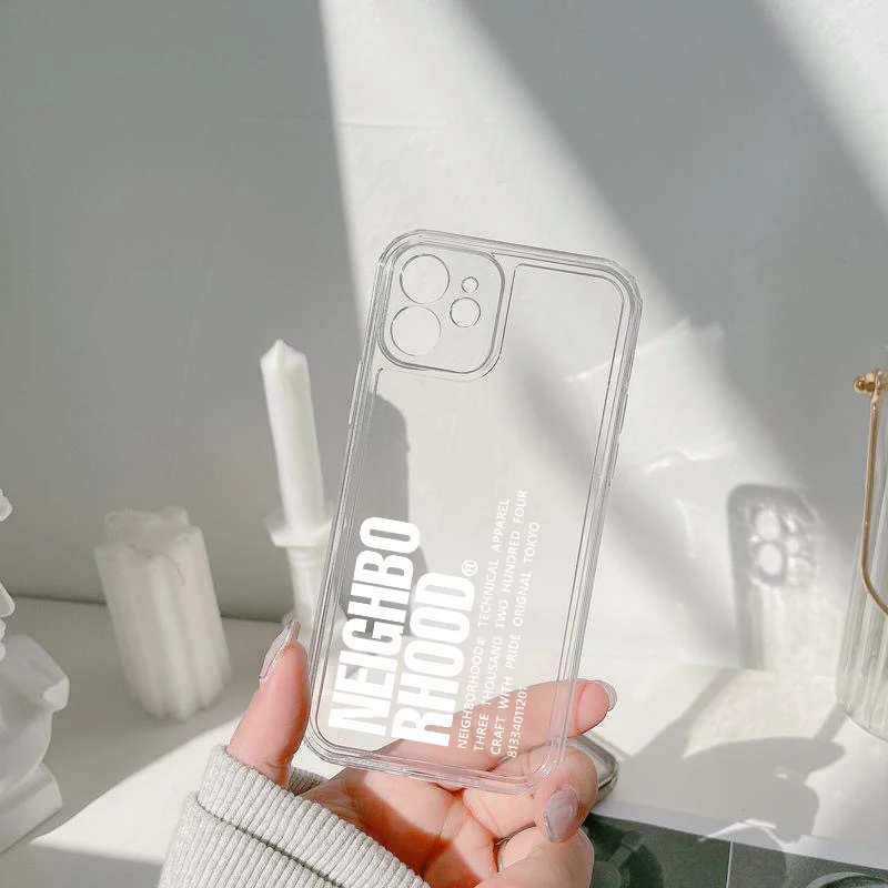 Transparent Photo Frame Soft Cover NBHD Street Trend Culture Brand Neighborhood Phone Case For iPhone14 11Pro 8Plus 13 12 XR Max