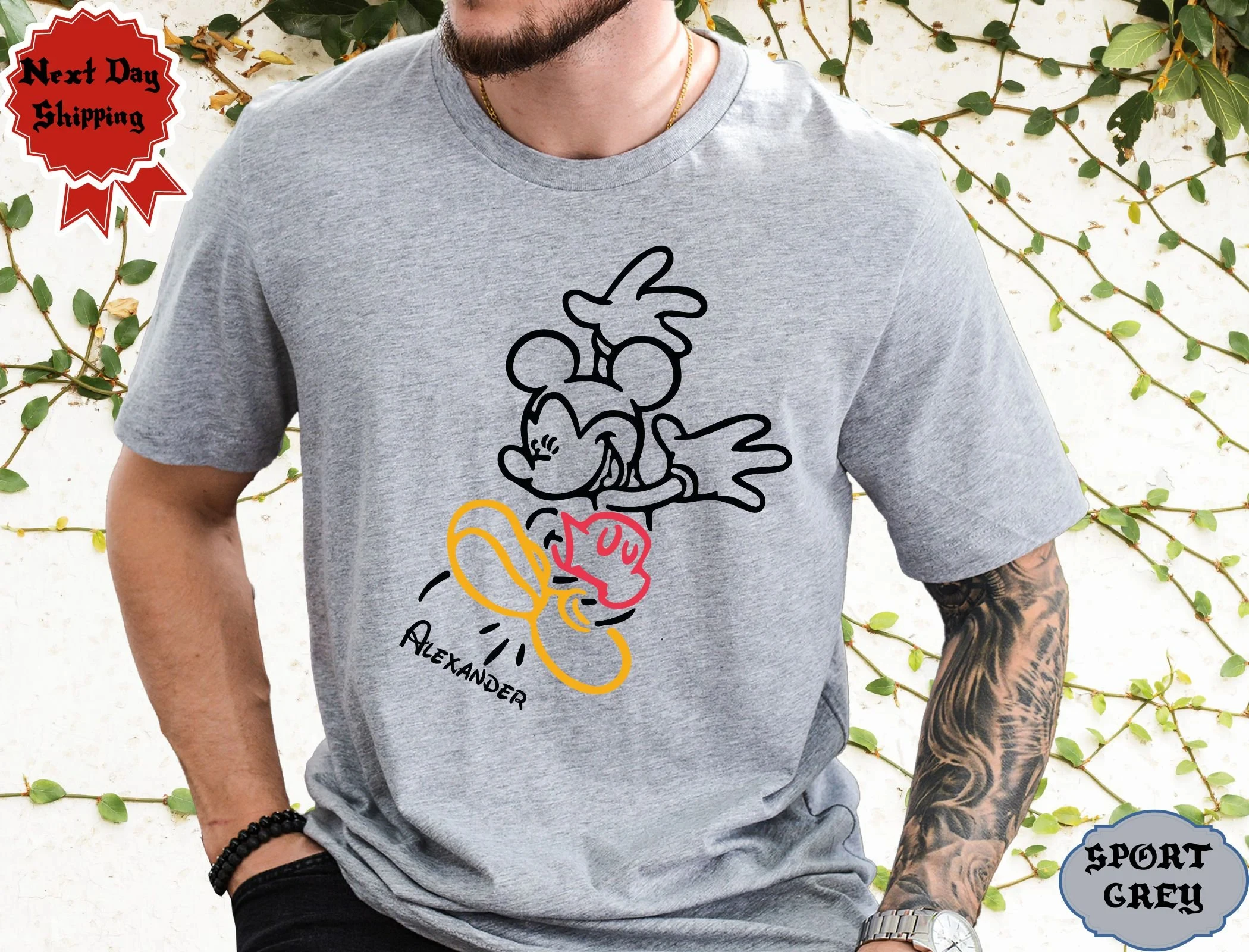 تي شيرت عشاق ديزني، قمصان ميني وميكي للزوجين، قمصان ديزني للزوجين، قمصان ديزني لشهر العسل