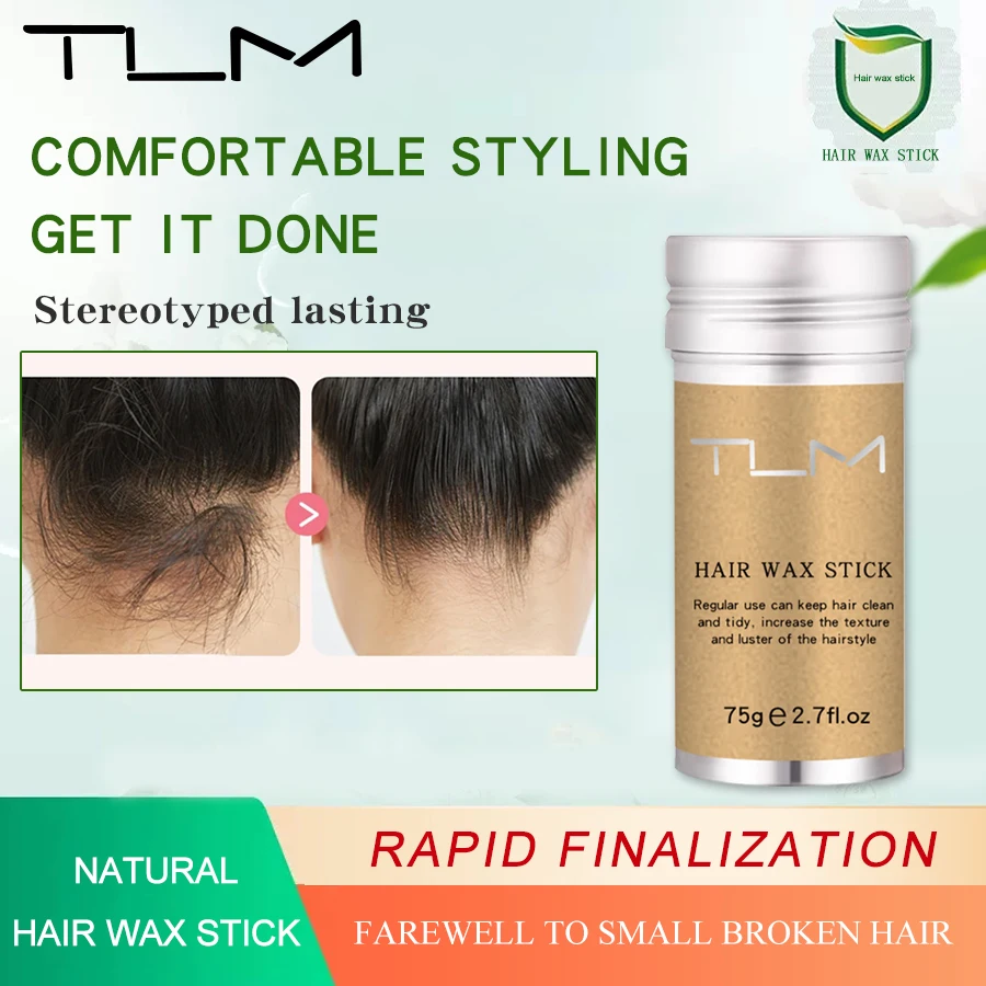 

2/4Pcs TUM Professional Hair Wax Finish Cream Non-Greasy Style Hair Oil Pomade Stick Wax Stick for Wig Edge Control Women Man