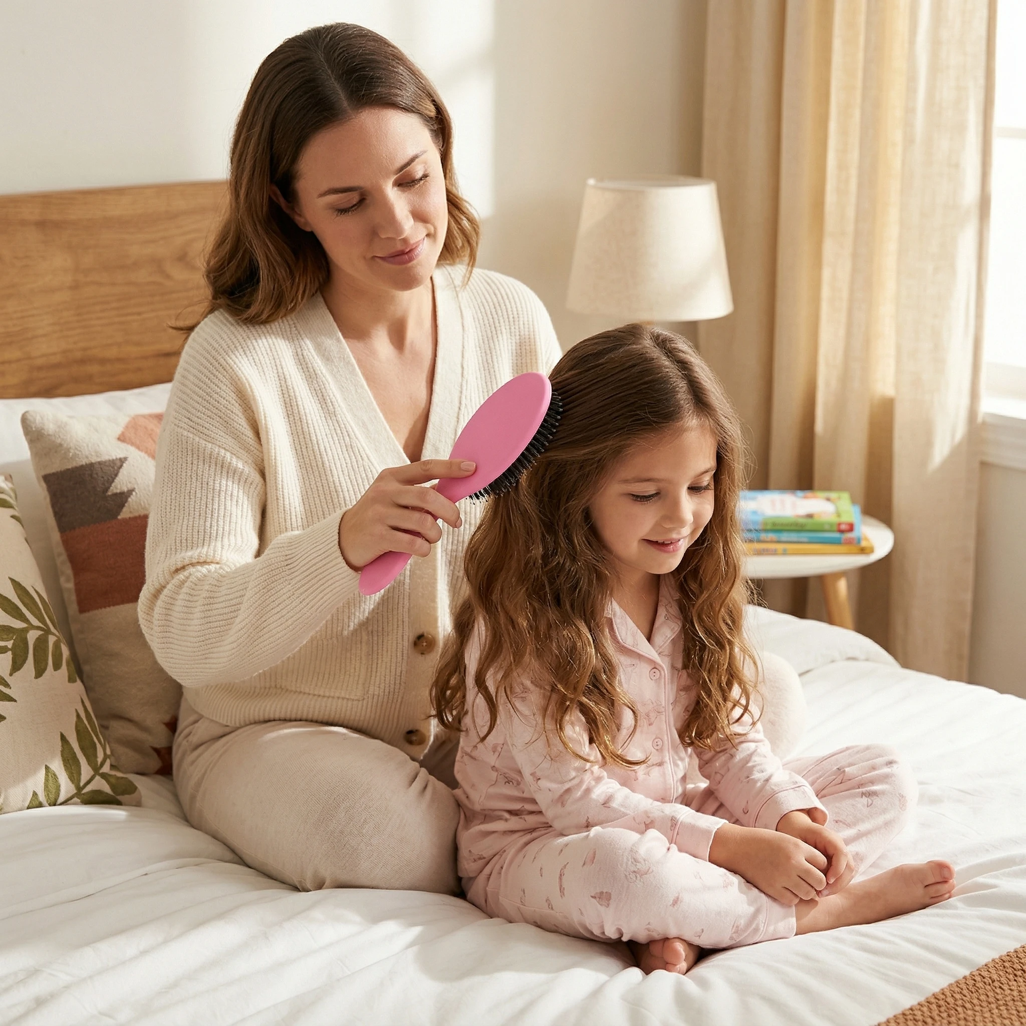 

Boar Bristle Cushion Brush 22cm, for Scalp Massage & Hair Care, ABS + Nylon + Bristle, Reduces Oil & Smooths Hair