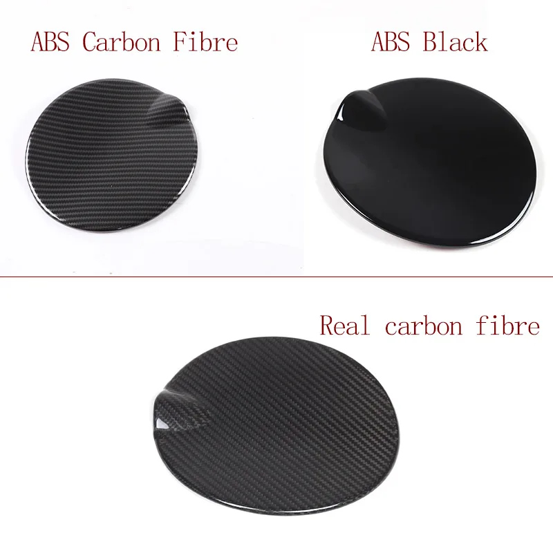 Carbon Fiber/Black For Fiat 500 2016-2024 Car External Fuel Tank Cap Decorative Sticker Car Accessories