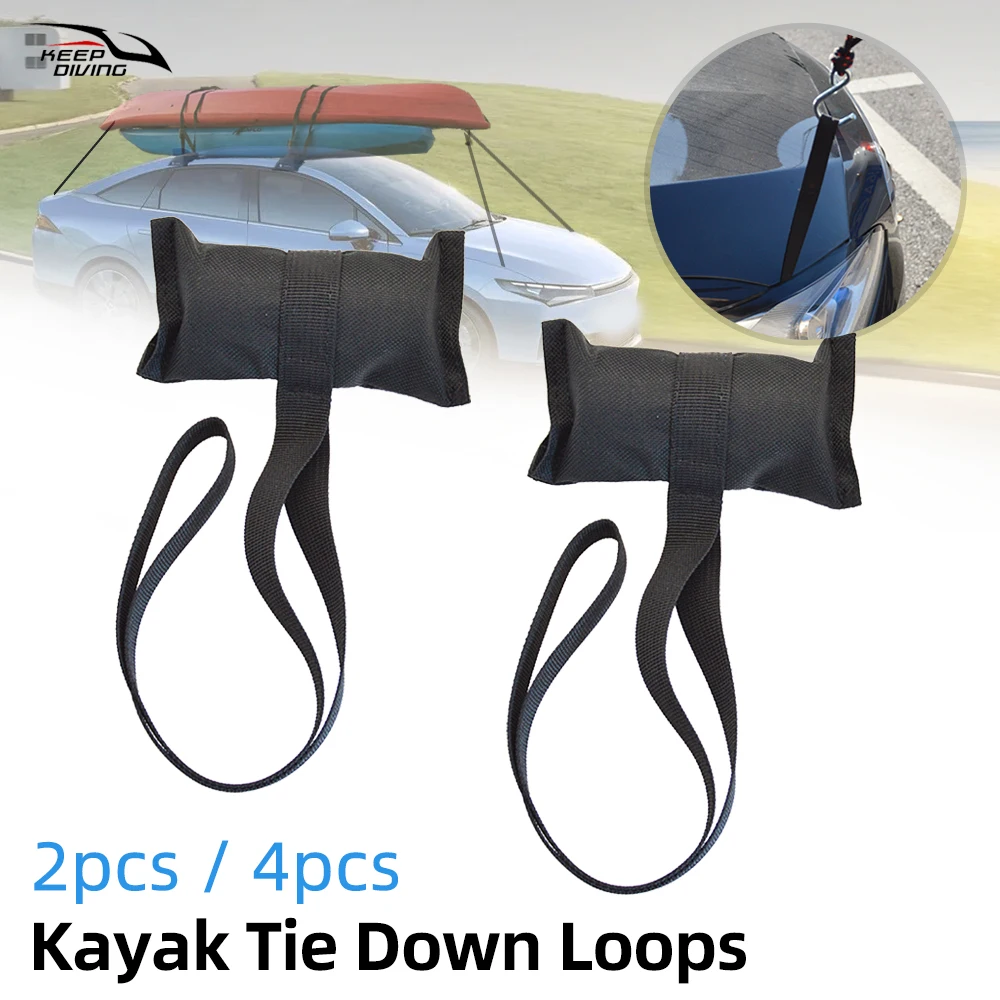 Kayak Tie Down Loops Quick Hood Loop Trunk Anchor Straps Vehicle Hatchback Transport Shoreline Kayaks Canoes Boats Accessories