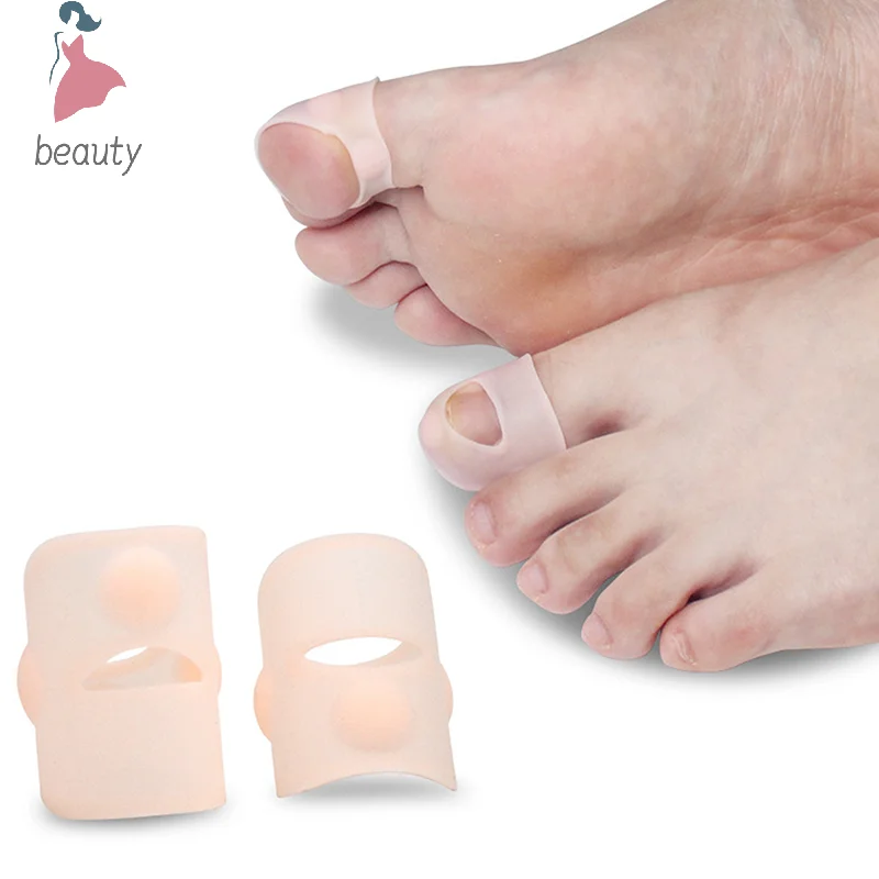 1pair Gel Ingrown Toenail Corrector Sleeves Big Toe Nail Healing Care Protector Paronychia Pain Relief Treatment Pedicure Tool