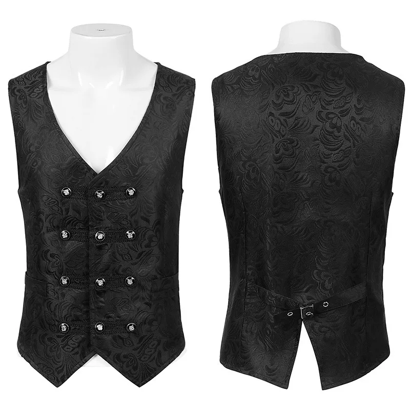 2024 wish Menswear Medieval Waistcoat Gothic Vest Stage Halloween Costume