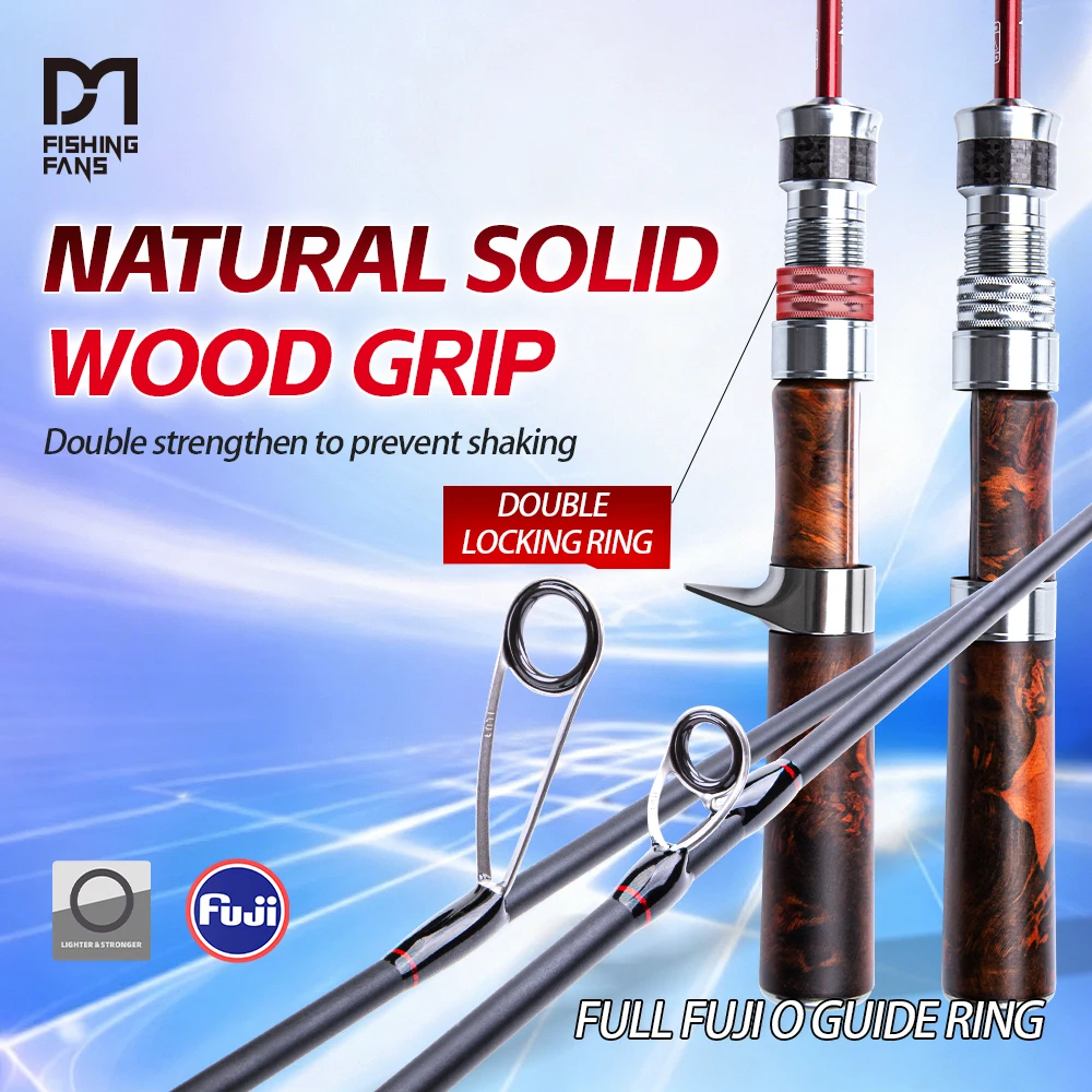 

FISHINGFANS ORCA FUJI O GUIDE METAL REEL SEAT Cypress Wood Handle HIGH CARBON UL ULTRALIGHT POWER FISHING ROD