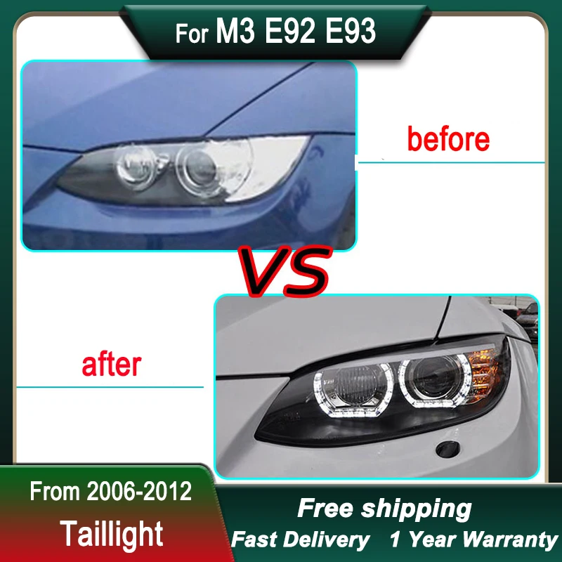 Car styling Headlights For BMW M3 E92 E93 2006-2012 to new style full LED Head Lamp DRL Head Lamp Front light Assembly