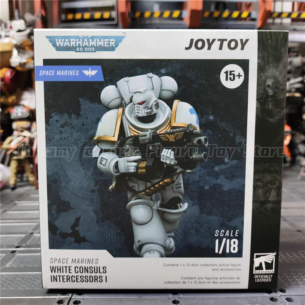 【Auf Lager】Original JOYTOY Warhammer 40K SPACE MARINES WHITE CONSULS INTERCESSORS 1 1/18 Actionfigur Spielzeugmodell