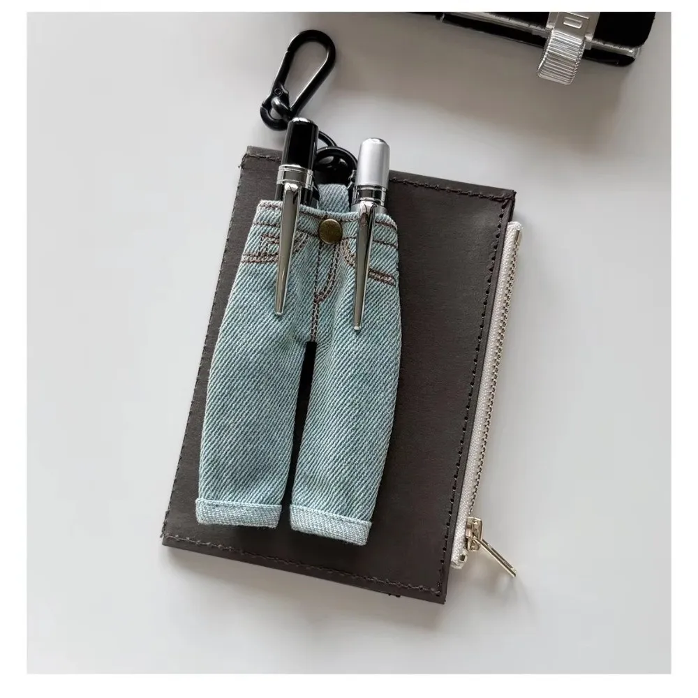 Pocket Pen Organizer Denim Pen Holder Denim Vintage Style Pencil Holder Charm Jean Pants Elastic Strap Notebook Pen Holder Clip