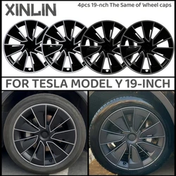4PCS 19 Inch Hub Cap For Tesla Model Y Performance Replacement Wheel Hubcap Right&Left Wheel Cap Full Rim Cover Accessorie 2024