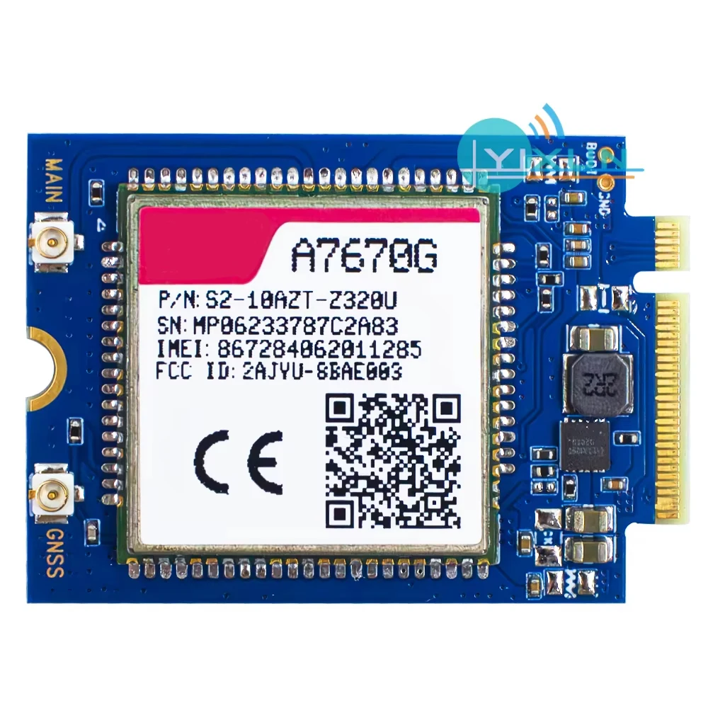 

A7670G LTE Cat1 M.2 Module GPS Receiver Band B1/B2/B3/B4/B5/B7/B8/B12/B13/B18/B19/B20/B25/B26/B28/B66/B38/B39/B40/B41