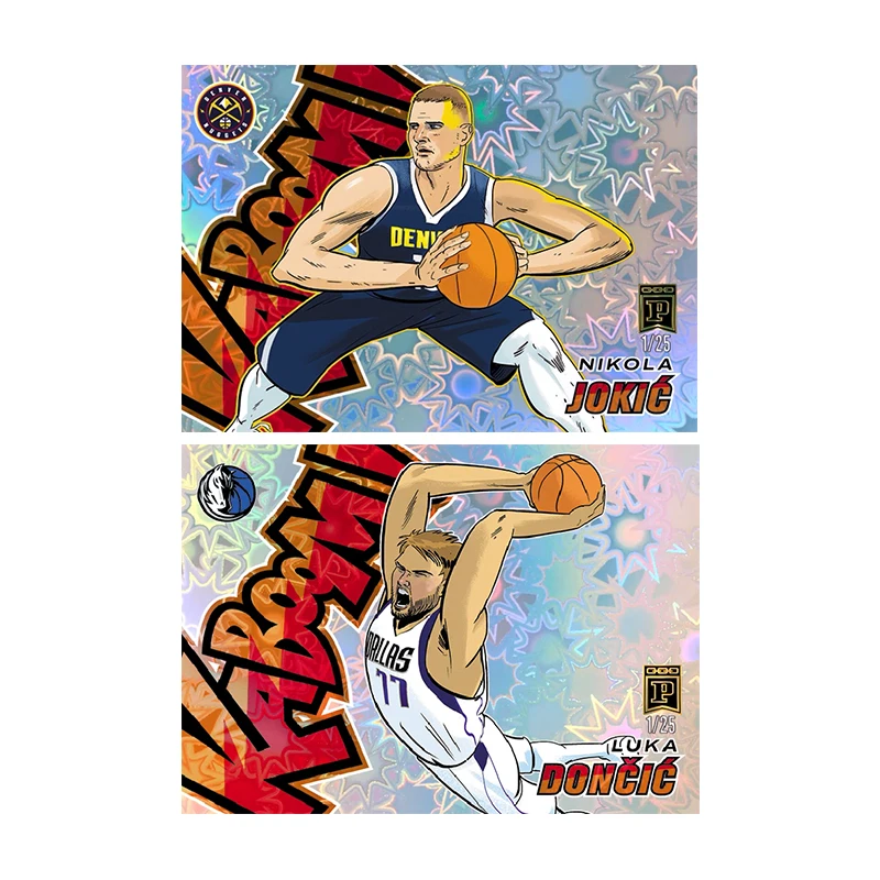 بطاقة نجمة كرة السلة بانيني محلية الصنع أنتوني إدواردز نيكولا جوكيتش كاري ويمبانياما مجموعة بطاقات اللعب هدية #3