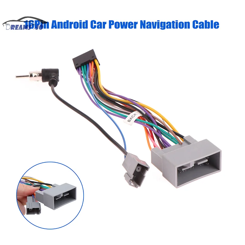 Android Car Power Navigation Cable 16PIN Modified Line Adapter 21.5cm For Honda Fit CITY CRV/HRV JAZZ Harness Line Accessories