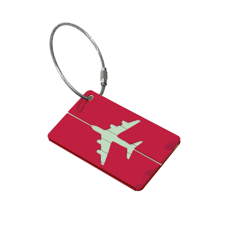 Hübscher fliegender Reisegepäckanhänger aus Metall mit Namenskarte, Flugzeugform, Halter aus Aluminiumlegierung, Gepäck-Boarding-Tag, tragbares Etikett – Detail 10