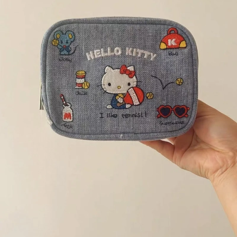 

Косметичка Hello Kitty, ковбойский клатч, косметичка с героями мультфильмов, портативная сумка для хранения помады, большой вместительный кошелек для монет