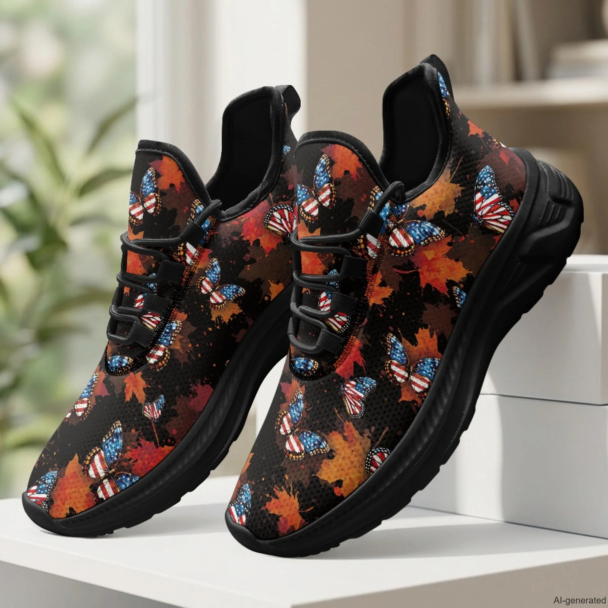 XIXIRIMIDO Womens Walking Shoes Nurse Shoes Nurse Sneakers American Flag Print Tenis Masculino De Corrida Barefoot Shoes 35-48