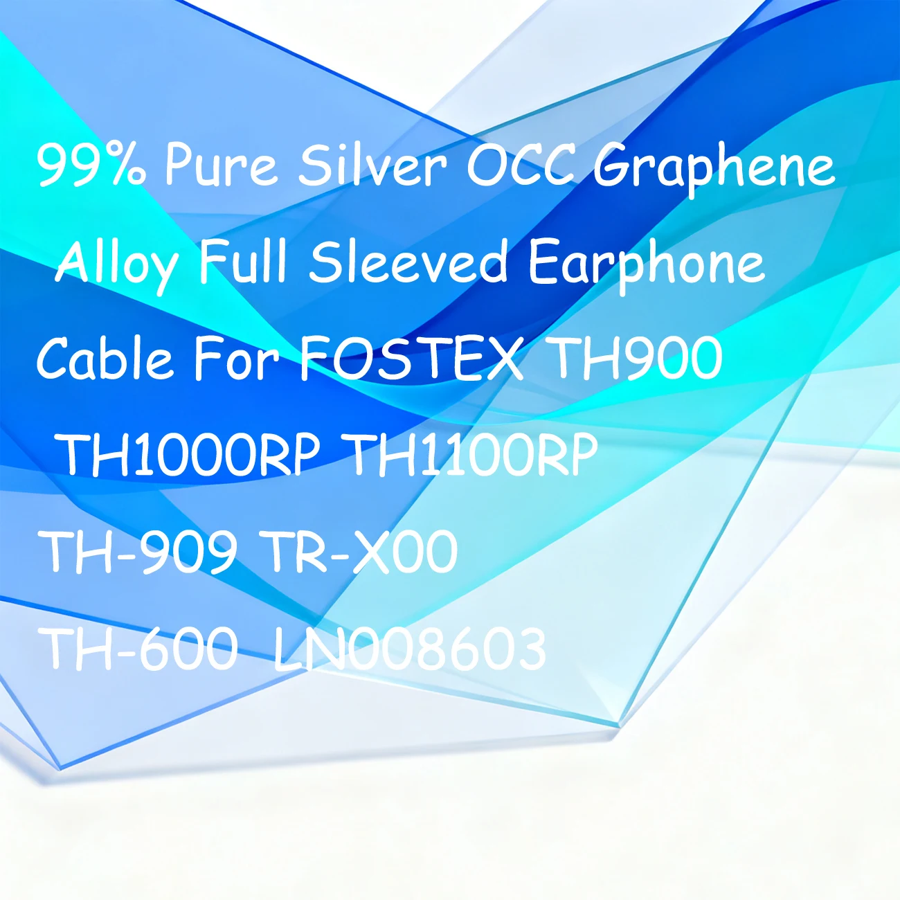 99% Pure Silver OCC Graphene Alloy Full Sleeved Earphone Cable For FOSTEX TH900 TH1000RP TH1100RP TH-909 TR-X00 TH-600  LN008603